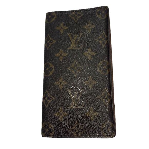 LOUIS VUITTON Long Credit Card Wallet Porte Valeurs Cartes Checkbook Authentic - Picture 1 of 16